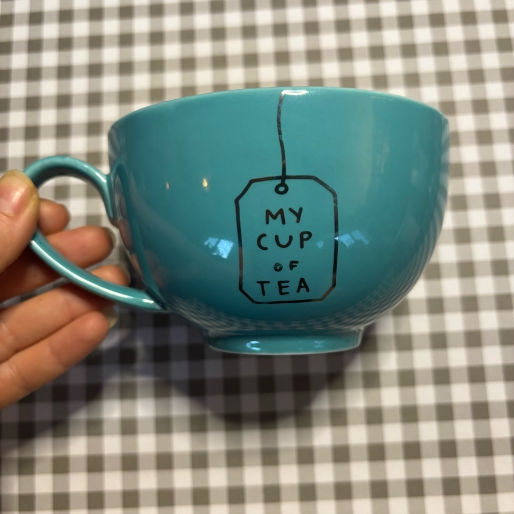 Indigo Beautiful Teal Oversize "My Cup Of Tea" bowl mug